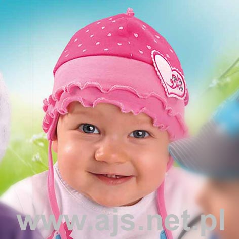jesienna czapka producent niemowląca różowa
