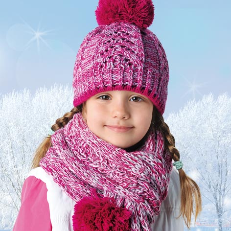 różowa zimowa czapka dla dzieci